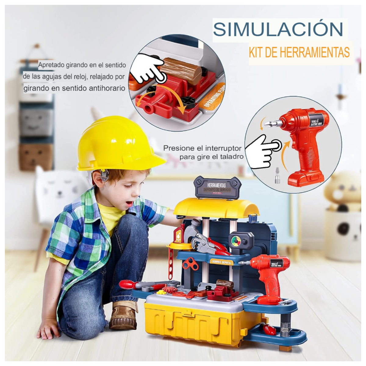 Maleta Juguete 2 en 1: Mesa de Herramien