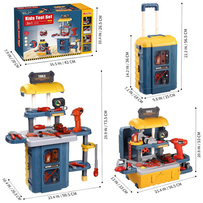 Maleta Juguete 2 en 1: Mesa de Herramien