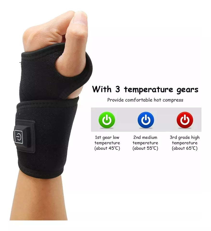 Muñequera Electrica Termica Terapia Recargable USB